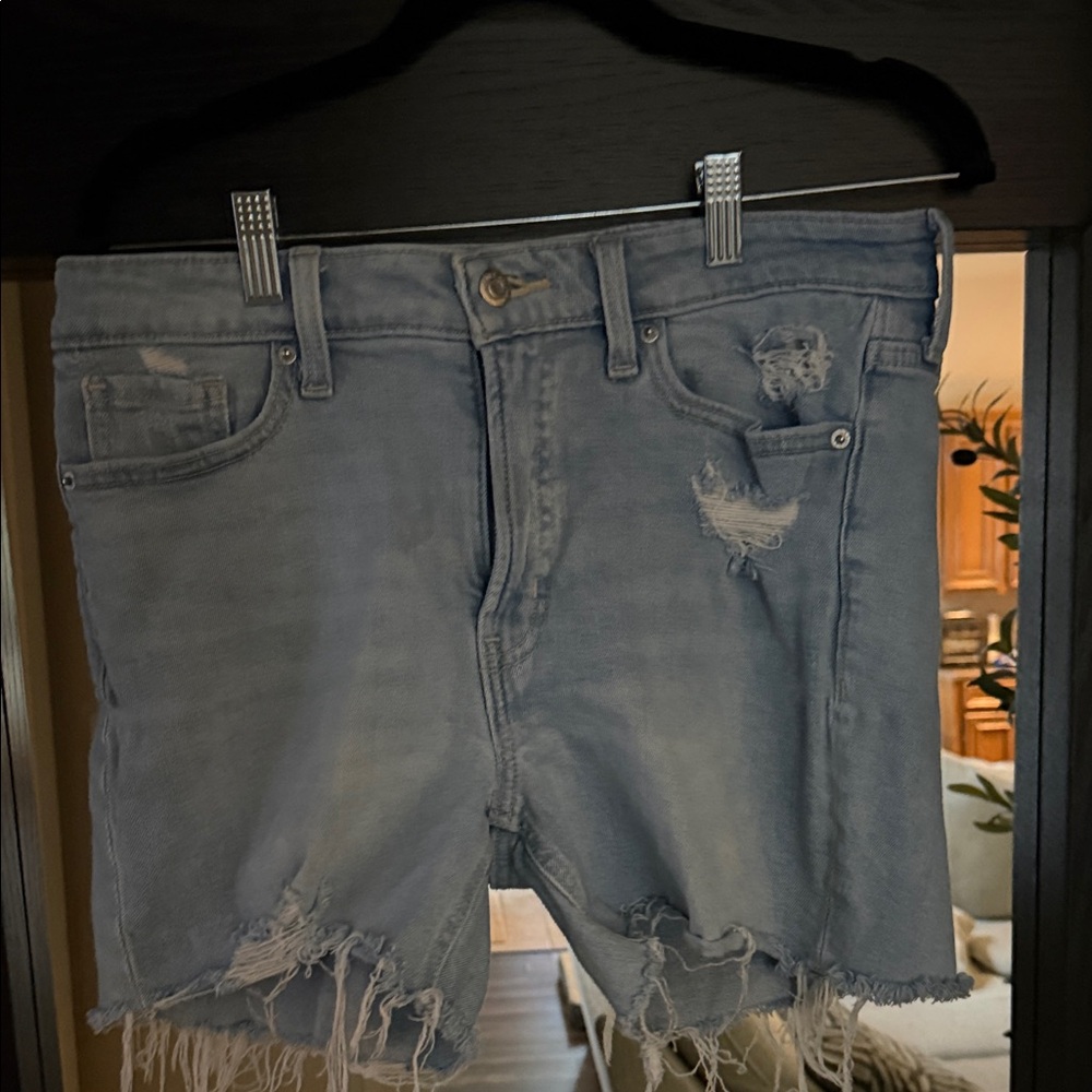 Old Navy Light Blue Distressed Denim Shorts